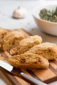 Slices of Artichoke and Sundried Tomato Phyllo Strudel