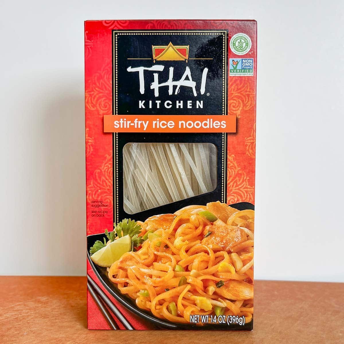 Rice noodles for easy beef and broccoli stir-fry recipe.