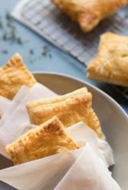 Handheld Chicken Pot Pie Envelopes wrapped in paper napkins