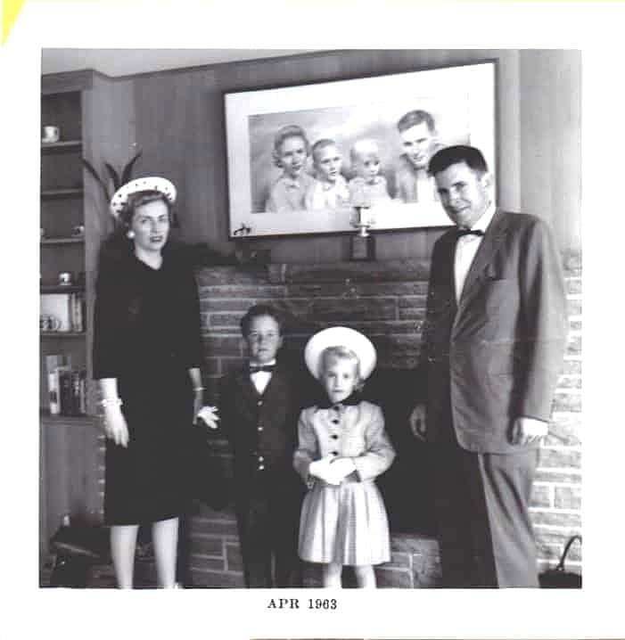 1963 photo of family at Easter