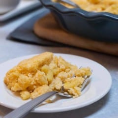 white plate with a portion of Convent Pie
