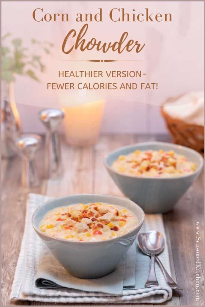 photo of Chicken Chowder formatted for sharing on Pinterest