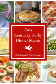collage of dishes included in the Kentucky Derby Dinner Menus