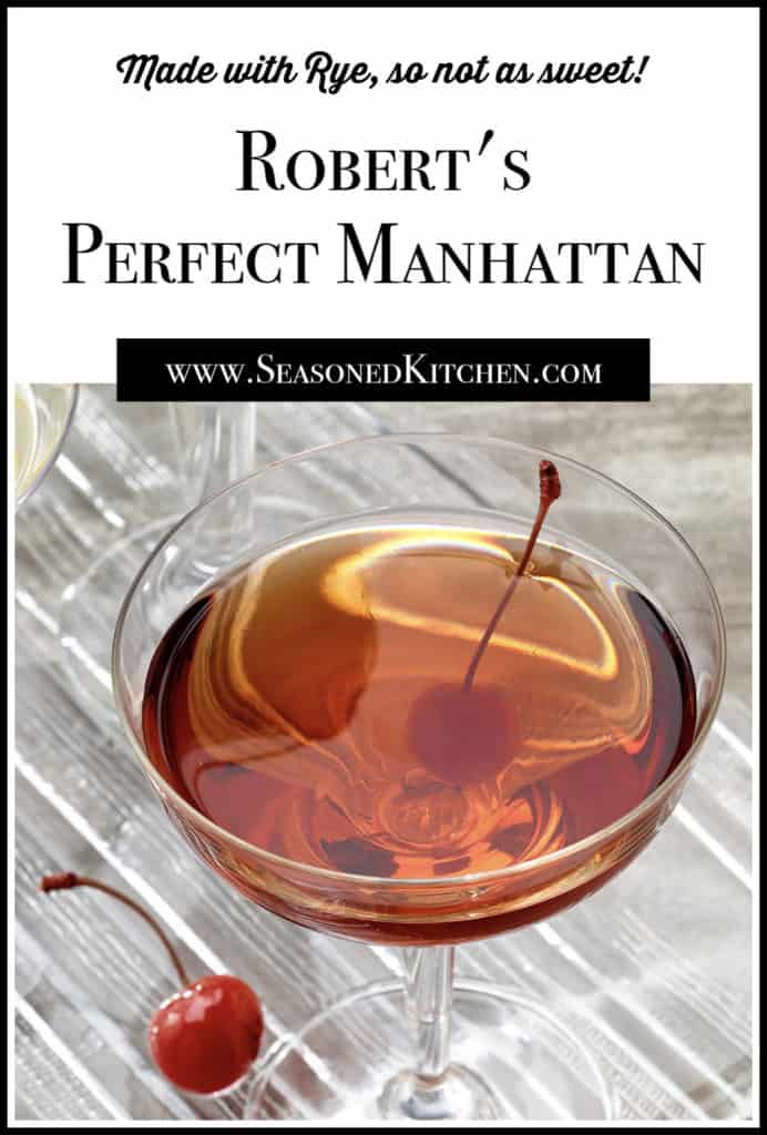 sngle coupe glass holding a Perfect Manhattan, formatted for sharing