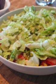 White bowl filled with Taco Salad Dip