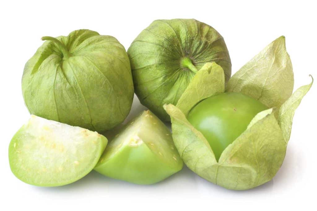 stock photo of raw tomatillos
