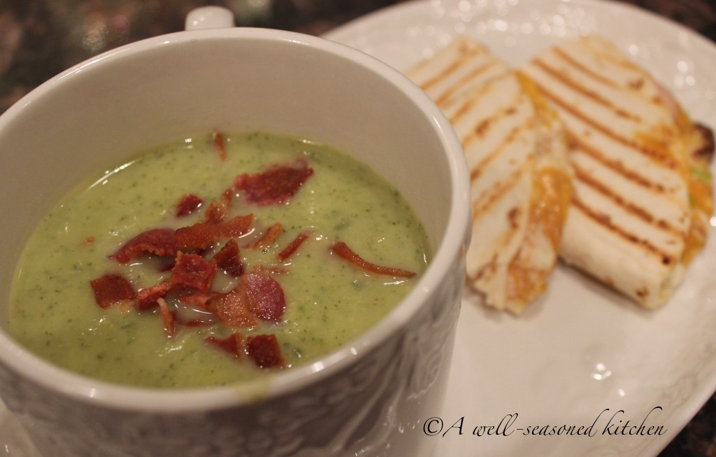 Zucchini-Soup-with-Turkey-Cheddar-Panini-www.seasonedkitchen.com